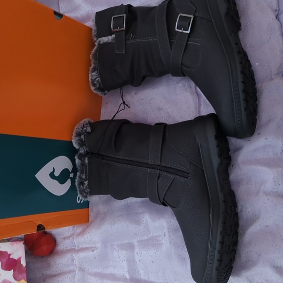 Sporto Waterproof Park City Black Boots Size 8 M - Picture 2 of 4